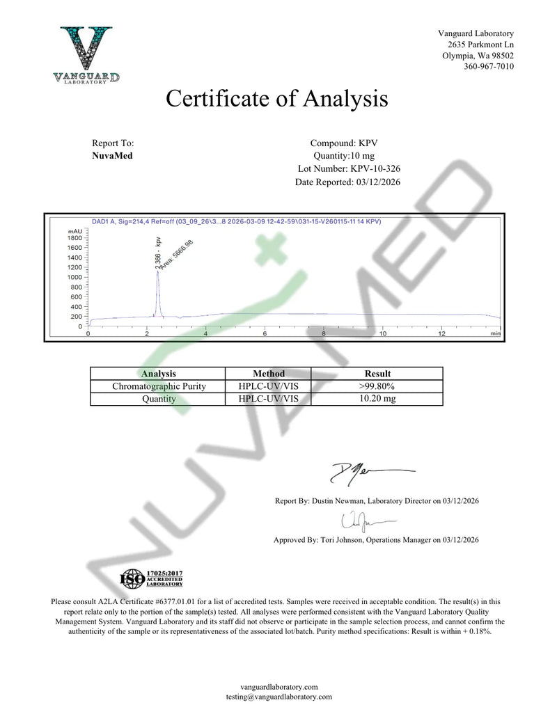 KPV (10mg) COA