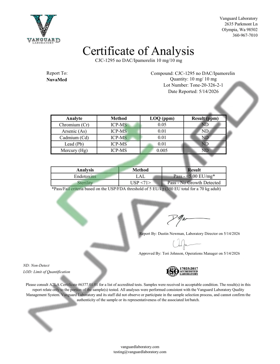 TONE Blend CJC-1295 No DAC (10mg) / Ipamorelin (10mg)