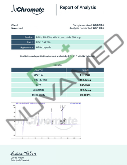 BPC-157 / TB-500 / KPV / Larazotide Capsules